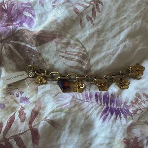 Tory Burch gold plated charm bracelet